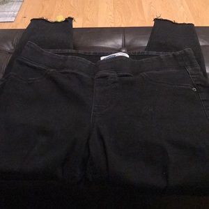 Black Slip Up Jeans